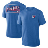 NHL New York Rangers Fanatics Fan Lanes Tri-Blend T-Shirt - Heather Blue