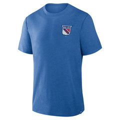 NHL New York Rangers Fanatics Fan Lanes Tri-Blend T-Shirt - Heather Blue