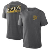 NHL Boston Bruins Fanatics Fan Lanes Tri-Blend T-Shirt - Heather Charcoal