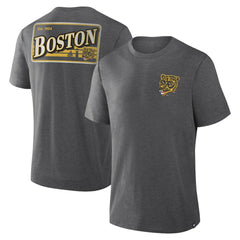 NHL Boston Bruins Fanatics Fan Lanes Tri-Blend T-Shirt - Heather Charcoal