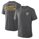 NHL Pittsburgh Penguins Fanatics Fan Lanes Tri-Blend T-Shirt - Heather Charcoal