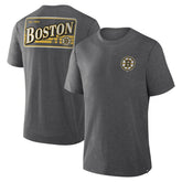 NHL Boston Bruins Fanatics Fan Lanes Tri-Blend T-Shirt - Heather Charcoal