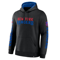 NHL New York Rangers Fanatics Big City Legacy Fleece Pullover Hoodie - Black