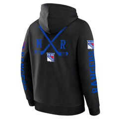 NHL New York Rangers Fanatics Big City Legacy Fleece Pullover Hoodie - Black