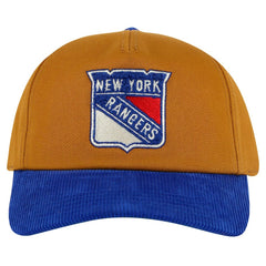 NHL New York Rangers American Needle Burnett Adjustable Hat - Tan/Blue