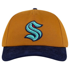 NHL Seattle Kraken American Needle Burnett Adjustable Hat - Tan/Deep Sea Blue