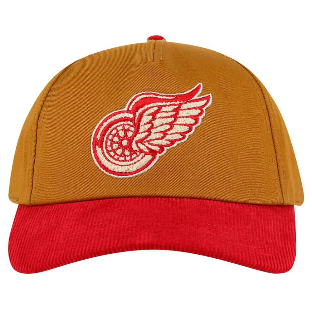 NHL Detroit Red Wings American Needle Burnett Adjustable Hat - Tan/Red