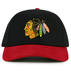 NHL Chicago Blackhawks American Needle Burnett Adjustable Hat - Black/Red