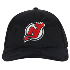 NHL New Jersey Devils American Needle Valin Camo Super Tech Vented Adjustable Hat - Black