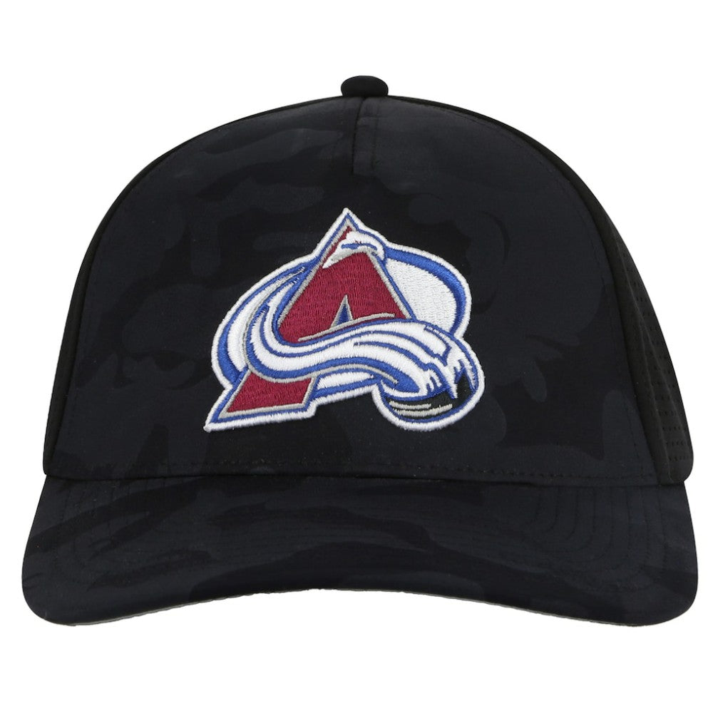 NHL Colorado Avalanche American Needle Valin Camo Super Tech Vented Adjustable Hat - Black