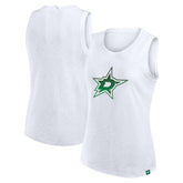 NHL Dallas Stars Fanatics Women's Slub Tank Top - White