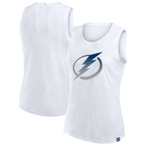 NHL Tampa Bay Lightning Fanatics Women's Slub Tank Top - White