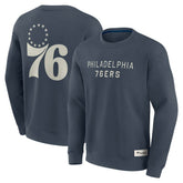 Philadelphia 76ers Elements Future Ground Lettering Pullover Sweatshirt Blue