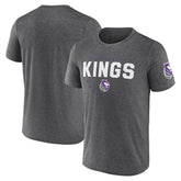 Sacramento Kings Logo Athletic Block Practice Performance T-Shirt Heather Charcoal
