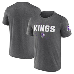 Sacramento Kings Logo Athletic Block Practice Performance T-Shirt Heather Charcoal