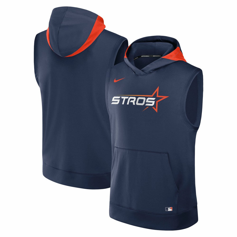 Houston Astros Nike 2025 City Connect Authentic Collection Dri-FIT Sleeveless Hoodie - Navy Hoodies