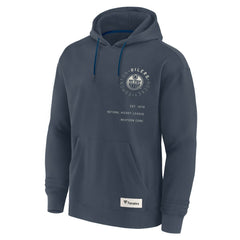 NHL Edmonton Oilers Fanatics Future Ground Info Pullover Hoodie - Navy