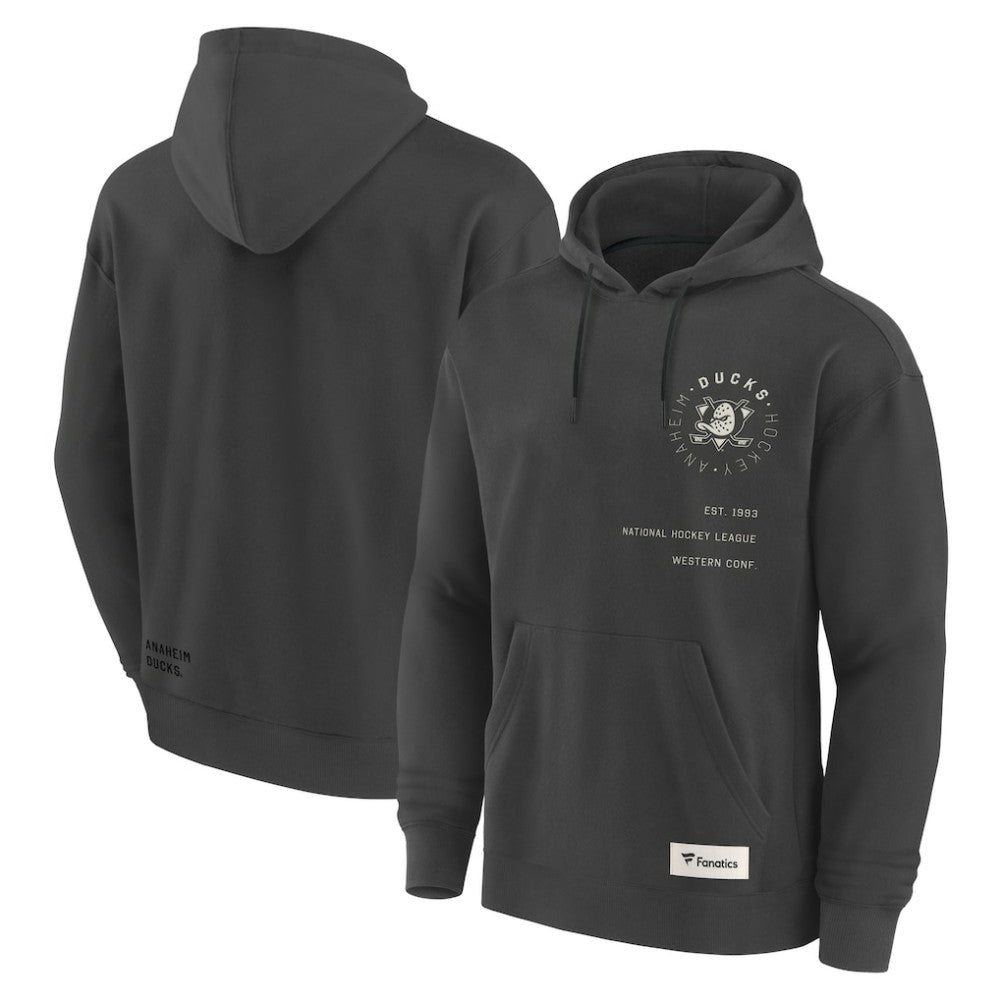 NHL Anaheim Ducks Fanatics Future Ground Info Pullover Hoodie - Charcoal