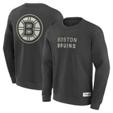 NHL Boston Bruins Fanatics Elements Future Ground Lettering Pullover Sweatshirt - Charcoal