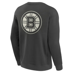 NHL Boston Bruins Fanatics Elements Future Ground Lettering Pullover Sweatshirt - Charcoal