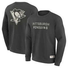 NHL Pittsburgh Penguins Fanatics Elements Future Ground Lettering Pullover Sweatshirt - Charcoal