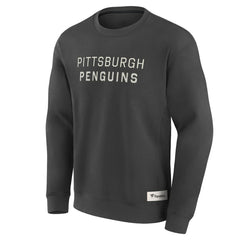 NHL Pittsburgh Penguins Fanatics Elements Future Ground Lettering Pullover Sweatshirt - Charcoal