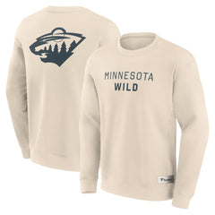 NHL Minnesota Wild Fanatics Elements Future Ground Lettering Pullover Sweatshirt - Cream