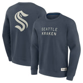NHL Seattle Kraken Fanatics Elements Future Ground Lettering Pullover Sweatshirt - Blue