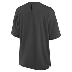NHL Pittsburgh Penguins Fanatics Women's Oversized Elements Raw Edge Future Ground T-Shirt - Charcoal