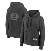 NHL Boston Bruins Fanatics Women's Elements Future Ground Subtle Tonal Pullover Hoodie - Charcoal