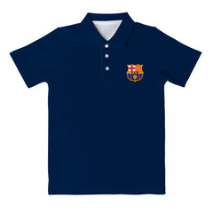 Barcelona Vive La Fete Youth Solid Polo Navy sale