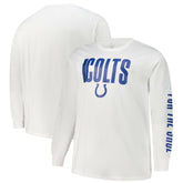 Indianapolis Colts Big & Tall Vision Long Sleeve T-Shirt White