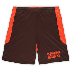 Cleveland Browns Big & Tall Launch Shorts Brown/Orange