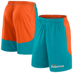 Miami Dolphins Big & Tall Launch Shorts Aqua/Orange