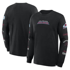 NHL Colorado Avalanche Fanatics Boxed In Legacy Long Sleeve T-Shirt - Black