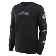 NHL Colorado Avalanche Fanatics Boxed In Legacy Long Sleeve T-Shirt - Black