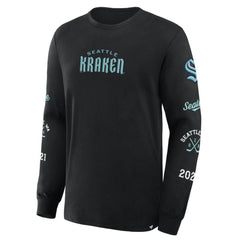 NHL Seattle Kraken Fanatics Boxed In Legacy Long Sleeve T-Shirt - Black