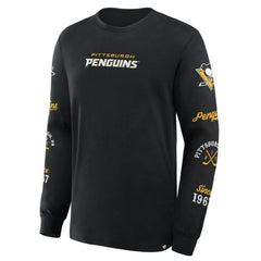 NHL Pittsburgh Penguins Fanatics Boxed In Legacy Long Sleeve T-Shirt - Black