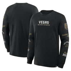 NHL Vegas Golden Knights Fanatics Boxed In Legacy Long Sleeve T-Shirt - Black