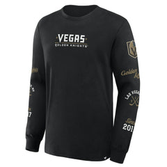 NHL Vegas Golden Knights Fanatics Boxed In Legacy Long Sleeve T-Shirt - Black