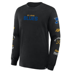 NHL St. Louis Blues Fanatics Boxed In Legacy Long Sleeve T-Shirt - Black