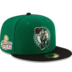Boston Celtics 2024 NBA Finals Champions Side Patch 59FIFTY Fitted Hat Kelly Green/Black