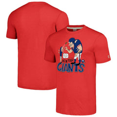 New York Giants NFL x Homage x Beavis and Butt-Head Unisex Tri-Blend T-Shirt – Red