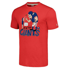 New York Giants NFL x Homage x Beavis and Butt-Head Unisex Tri-Blend T-Shirt – Red
