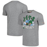 New York Jets NFL x Homage x Beavis and Butt-Head Unisex Tri-Blend T-Shirt – Gray