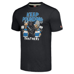 Carolina Panthers NFL x Homage x Beavis and Butt-Head Unisex Tri-Blend T-Shirt – Charcoal