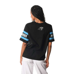 Carolina Panthers The Wild Collective Women's Drop Shoulder T-Shirt Black
