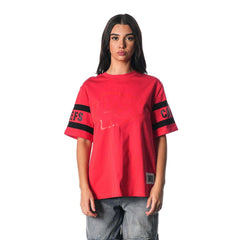 Kansas City Chiefs The Wild Collective Women's Drop Shoulder T-Shirt Red