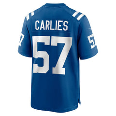 NFL Jaylon Carlies Indianapolis Colts Game Jersey - Royal