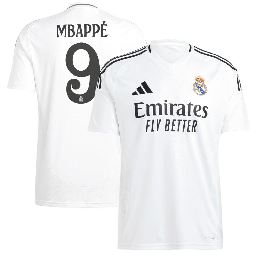 Kylian Mbappé Real Madrid 2024/25 Home Replica Player Jersey White